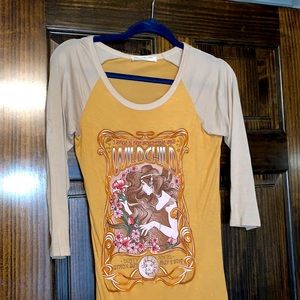 Spell and the Gypsy T shirt dress Wild Child mustard XS